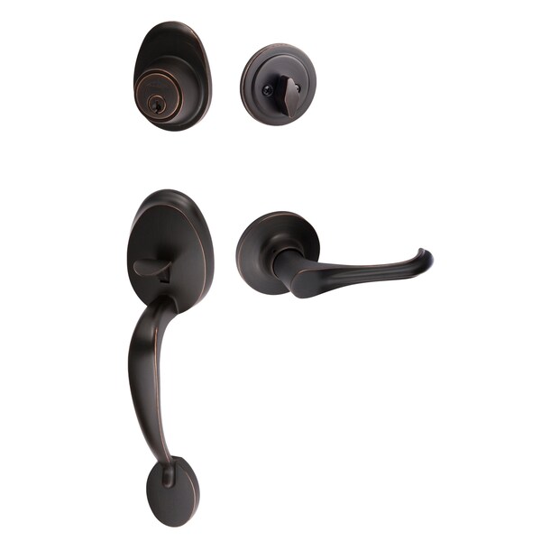 Sure-Loc Hardware Sure-Loc Hardware Alta Handleset, Helena Dummy Lever, Vintage Bronze AT507-HA 11P - main